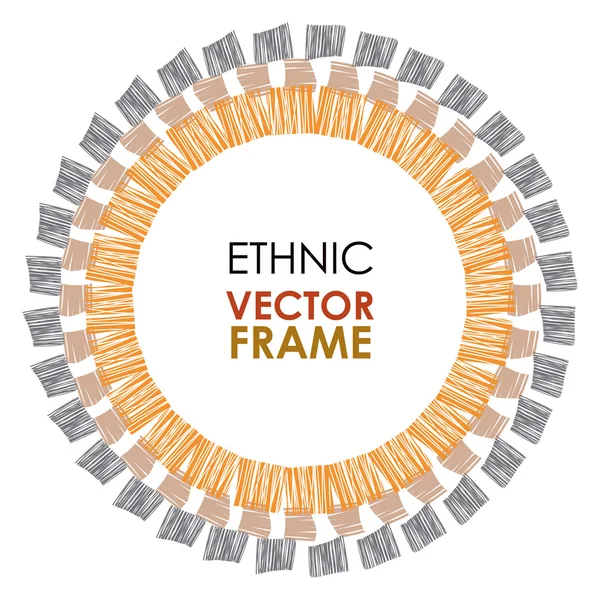 Ethnic vector frame — Stock Vector