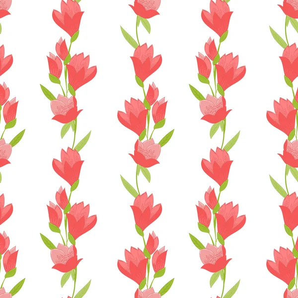 Modèle sans couture avec tulipes — Image vectorielle