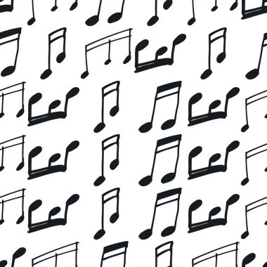 Müzik notaları ile kusursuz desen