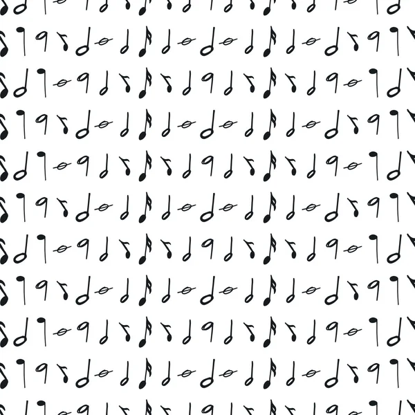 Motif sans couture avec des notes de musique — Image vectorielle