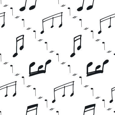 Müzik notaları ile kusursuz desen