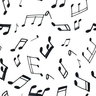 Müzik notaları ile kusursuz desen