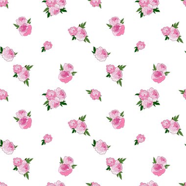 pembe peonies ile Seamless Modeli