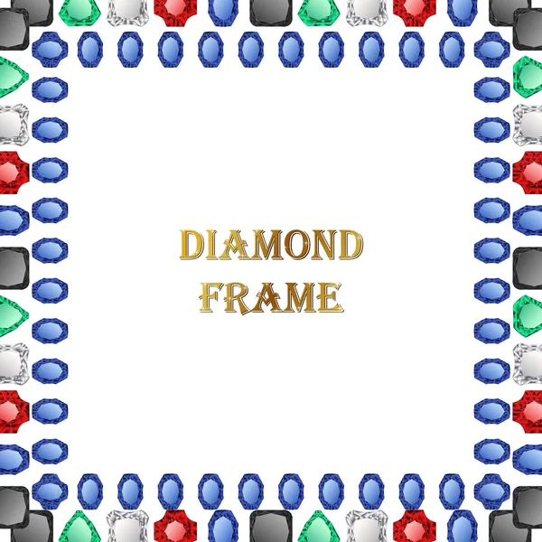 Quadro quadrado de diamante — Vetor de Stock