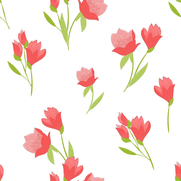 Безшовний візерунок з тюльпанами — стоковий вектор