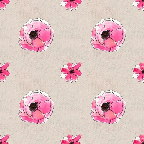 Seamless pattern with briar roses — Stock Photo, Image