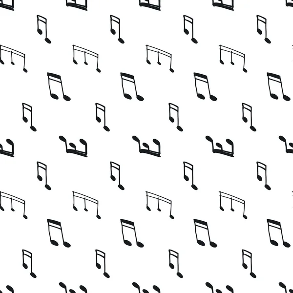 Patrón sin costuras con notas de música — Archivo Imágenes Vectoriales