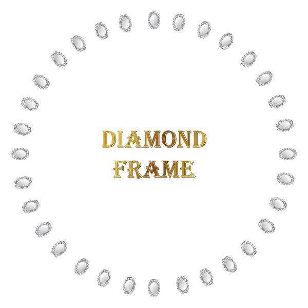 Diamant Rundrahmen — Stockvektor
