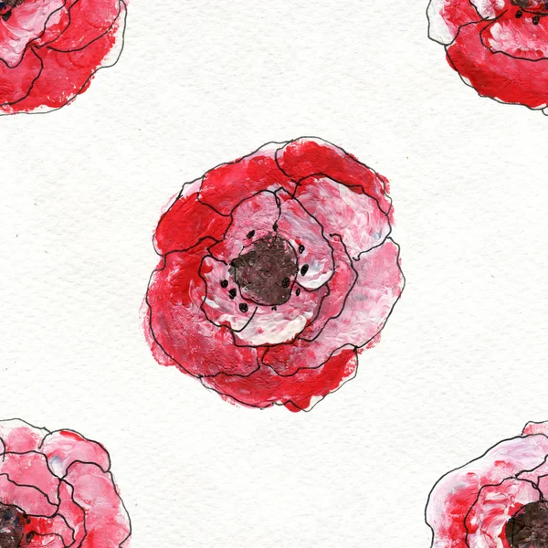 Бесшовный узор с бриарными розами — стоковое фото