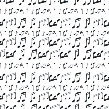 Müzik notaları ile kusursuz desen