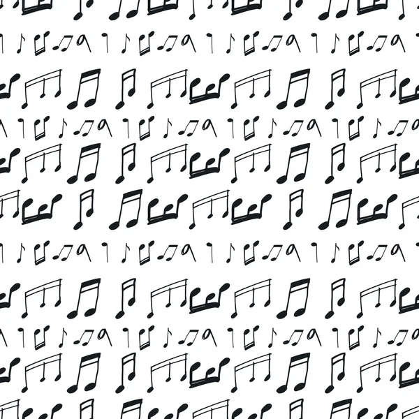 Motif sans couture avec des notes de musique — Image vectorielle