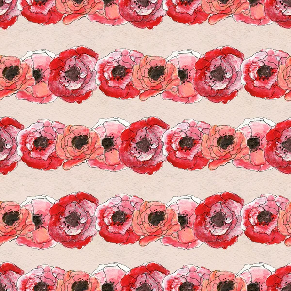 Seamless mönster med briar rosor — Stockfoto