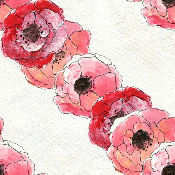 Patrón sin costuras con rosas de briar — Foto de Stock