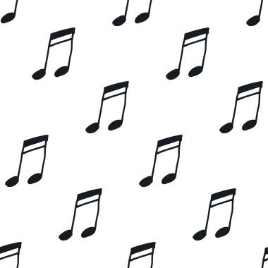 Müzik notaları ile kusursuz desen