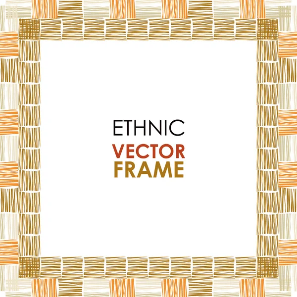 Ethnic vector frame — Stock Vector