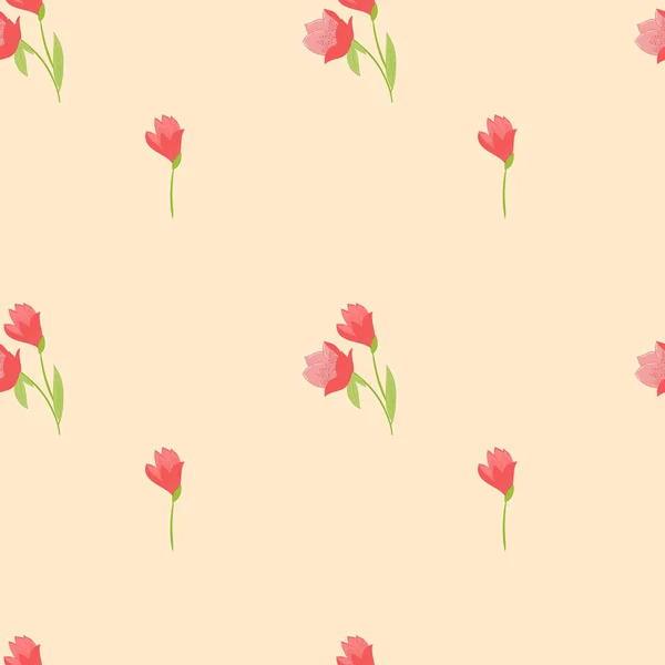 Modèle sans couture avec tulipes — Image vectorielle