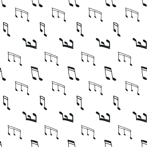 Motif sans couture avec des notes de musique — Image vectorielle