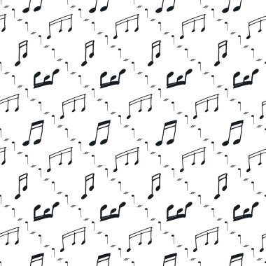 Müzik notaları ile kusursuz desen