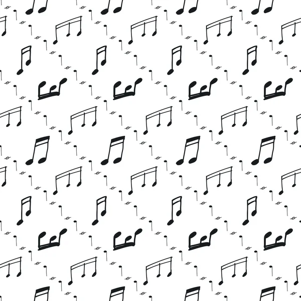 Motif sans couture avec des notes de musique — Image vectorielle