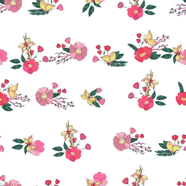 Çiçek sorunsuz Vintage kır çiçekleri desen