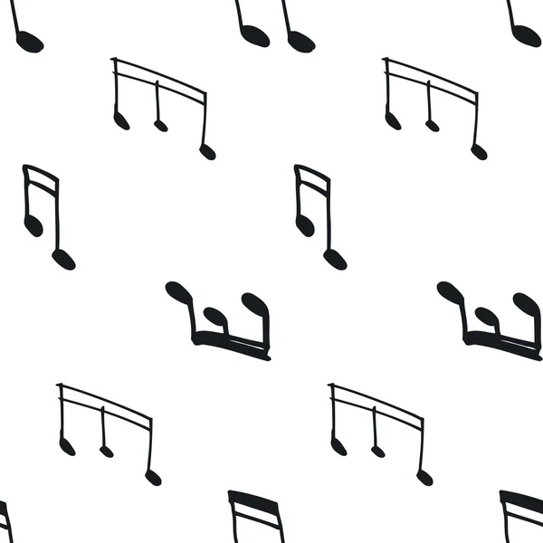 Motif sans couture avec des notes de musique — Image vectorielle