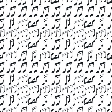 Müzik notaları ile kusursuz desen