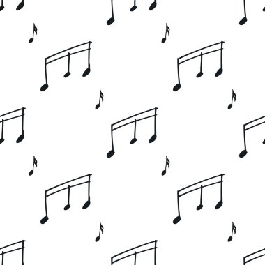 Müzik notaları ile kusursuz desen
