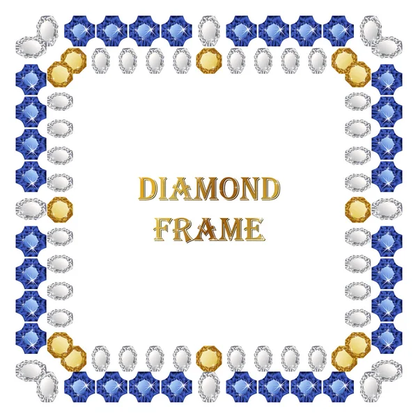 Diamant-Quadrat-Rahmen — Stockvektor