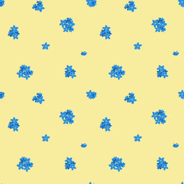 Seamless forget-me-not pattern — Stock Vector