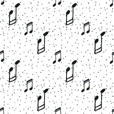 Müzik notaları ile kusursuz desen