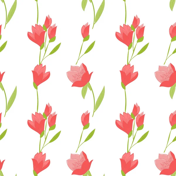 Modèle sans couture avec tulipes — Image vectorielle