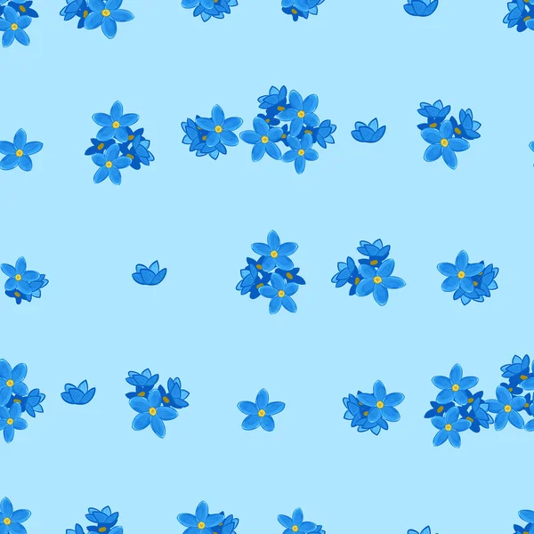 Seamless forget-me-not pattern — Stock Vector