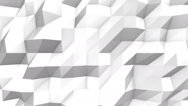 Branco poligonal 3d fundo — Vídeo de Stock