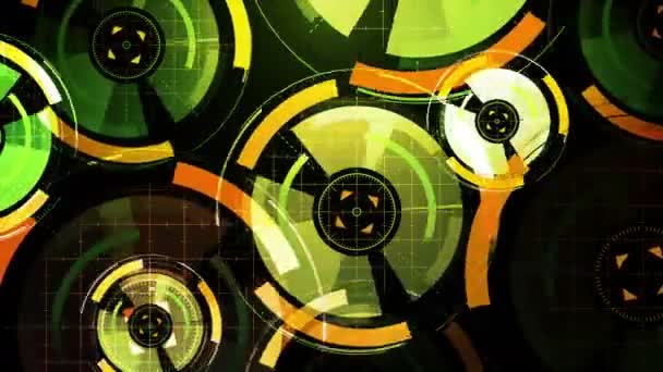 Abstraktní pozadí s animovaným kruhy — Stock video
