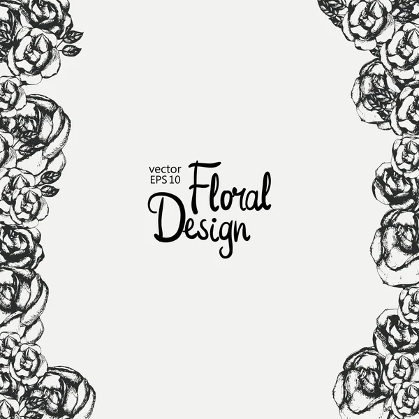 Cadre vectoriel floral vintage — Image vectorielle