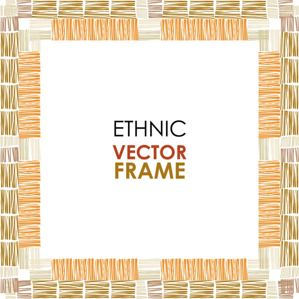 Ethnic vector frame — Stock Vector