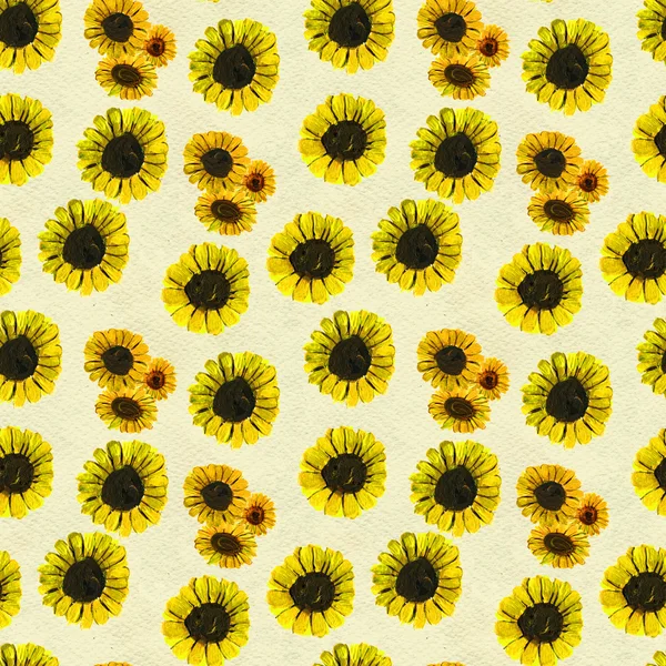 Seamless pattern with sunflowers — Stock Photo, Image