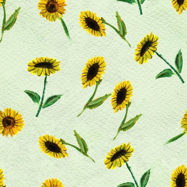 Ayçiçekli kusursuz desen