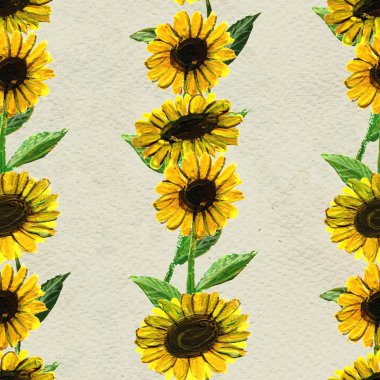 Ayçiçekli kusursuz desen