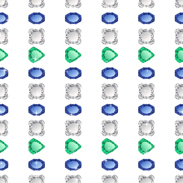 钻石无缝模式 — 图库矢量图片