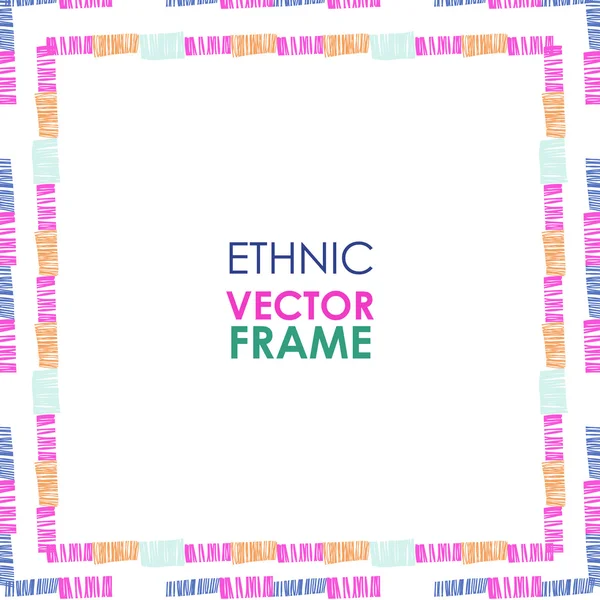 Ethnic vector frame — Stock Vector