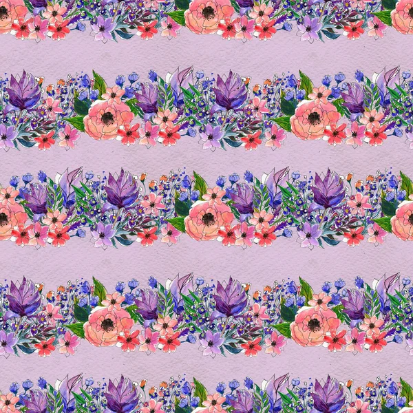 Seamless pattern with colorful flowers — Stock Photo, Image