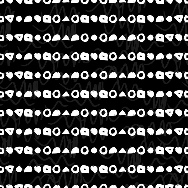 Patrón geométrico monocromo sin costura — Archivo Imágenes Vectoriales