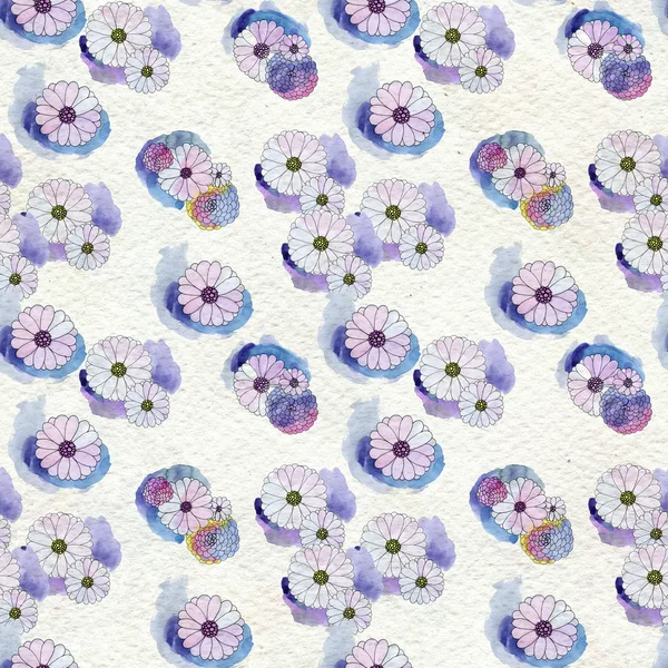 Motif floral sans couture avec des fleurs de marguerite — Photo