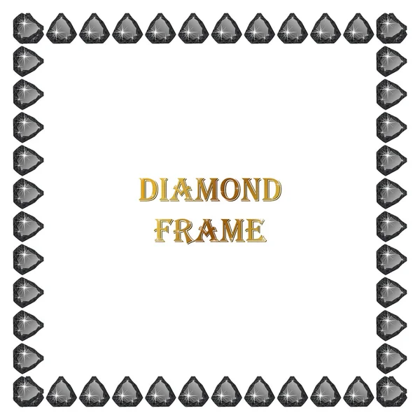 Diamantes quadro quadrado — Vetor de Stock