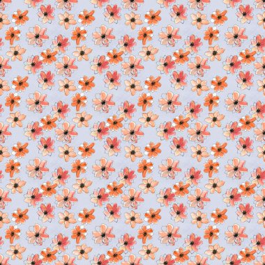 Pembe çiçekli kusursuz desen