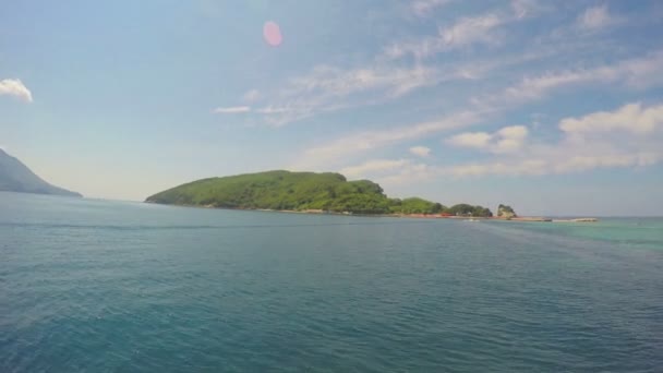 Insel der st. nicolas. Montenegro. — Stockvideo