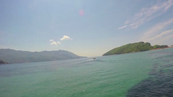 Insel der st. nicolas. Montenegro. — Stockvideo