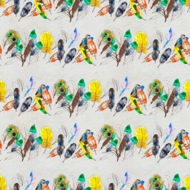 Suluboya tüyleri pürüzsüz desen. Elle boyanmış doku