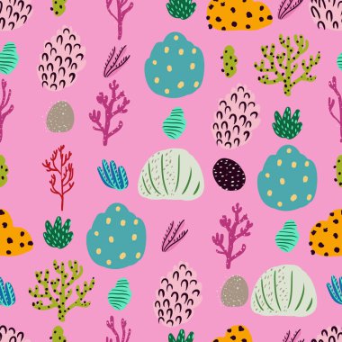 Güzel mercanları olan parlak sualtı desenleri..